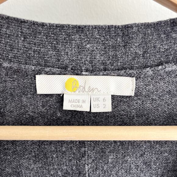 Boden V-Neck Relaxed Cardigan Gray US Size 2 KK3193 - Picture 3 of 4